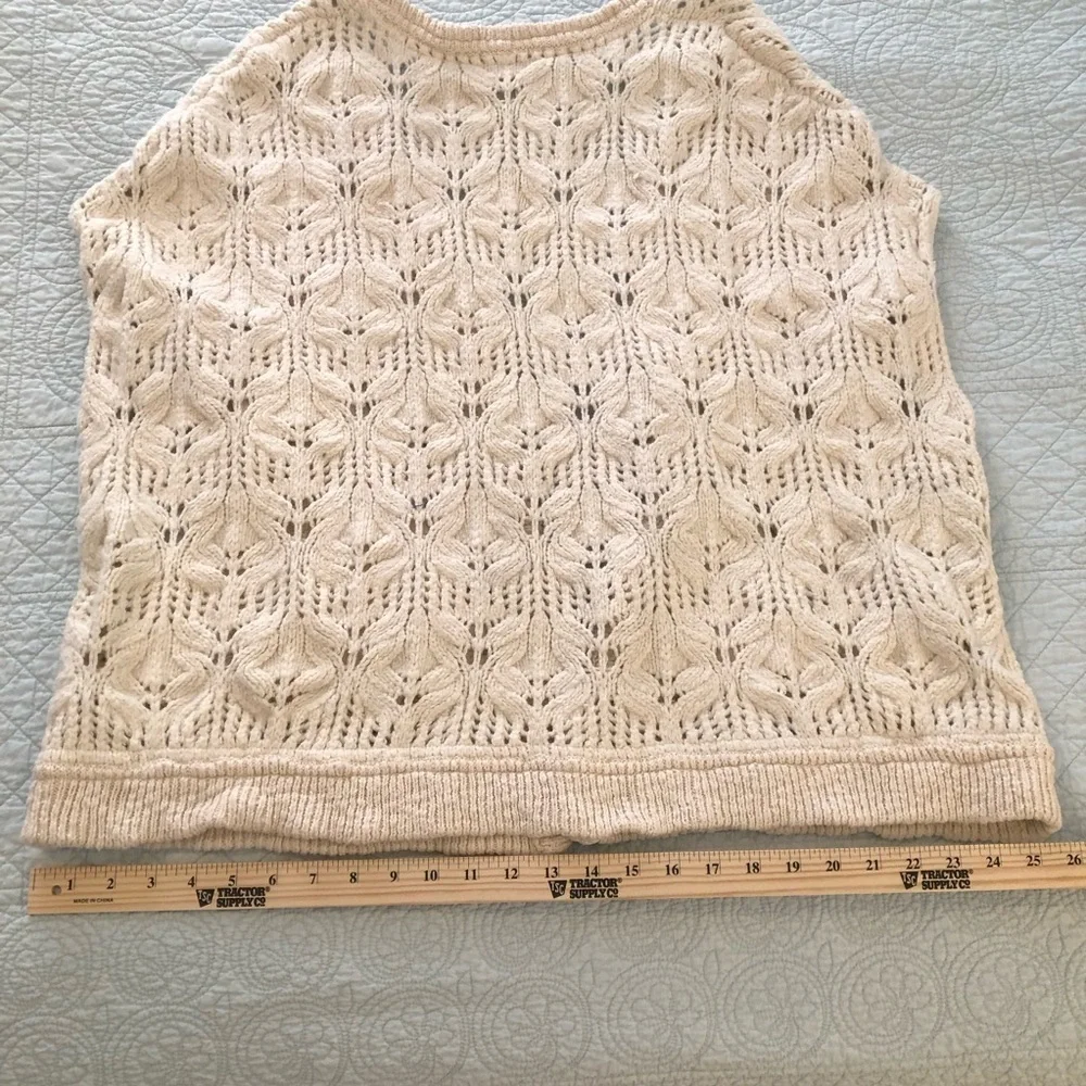 Free People Lili ivory sleeveless cardigan sweater vest cape. Medium - Picture 12 of 12